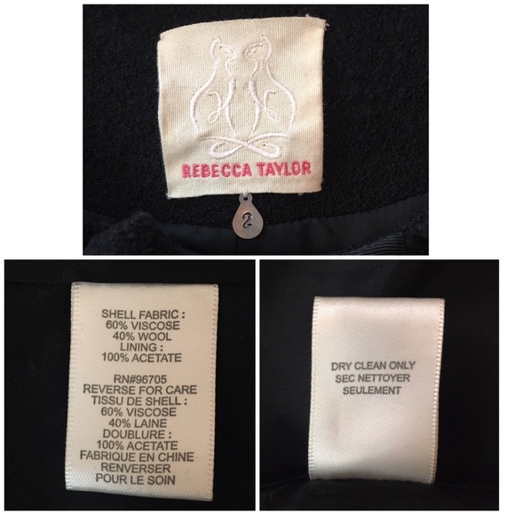 Rebecca Taylor Belted Ruffle Coat BLACK 2/4/6/XS/S - Picture 7 of 8